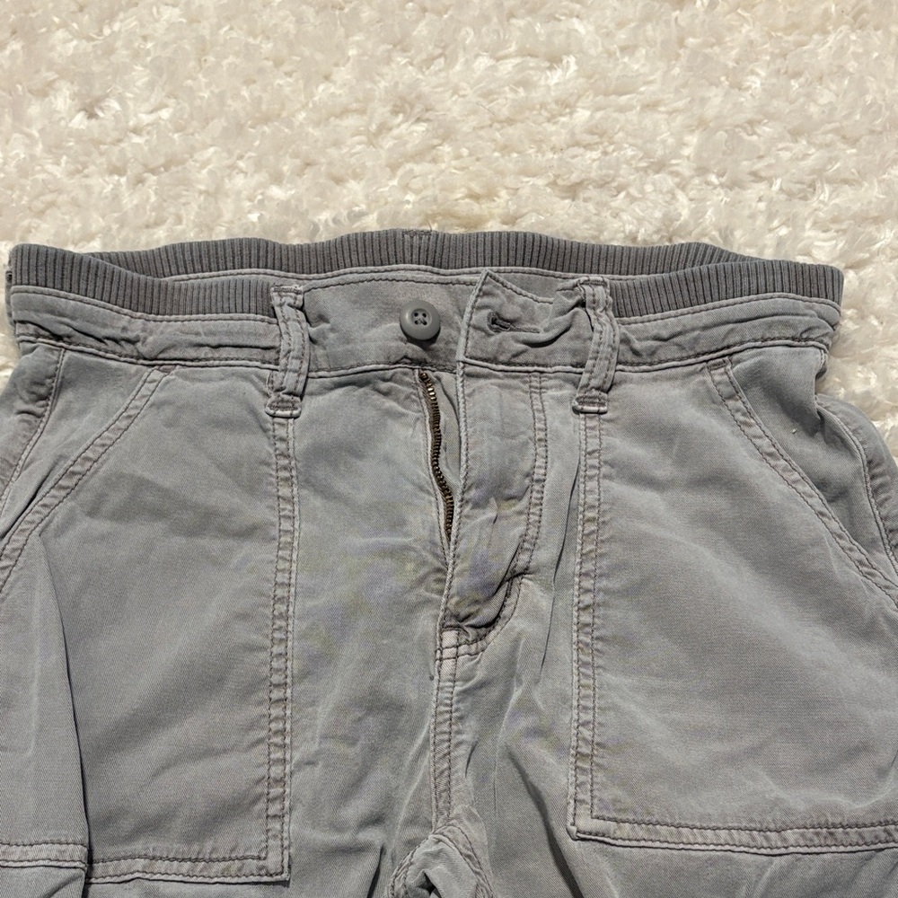 Gray Women's Cargo Pants - Casual Utility Style - Picture 3 of 3